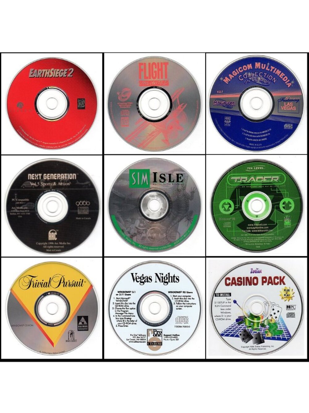Vintage Games Lot #07 for DOS/Win 3.1/95/98 1996